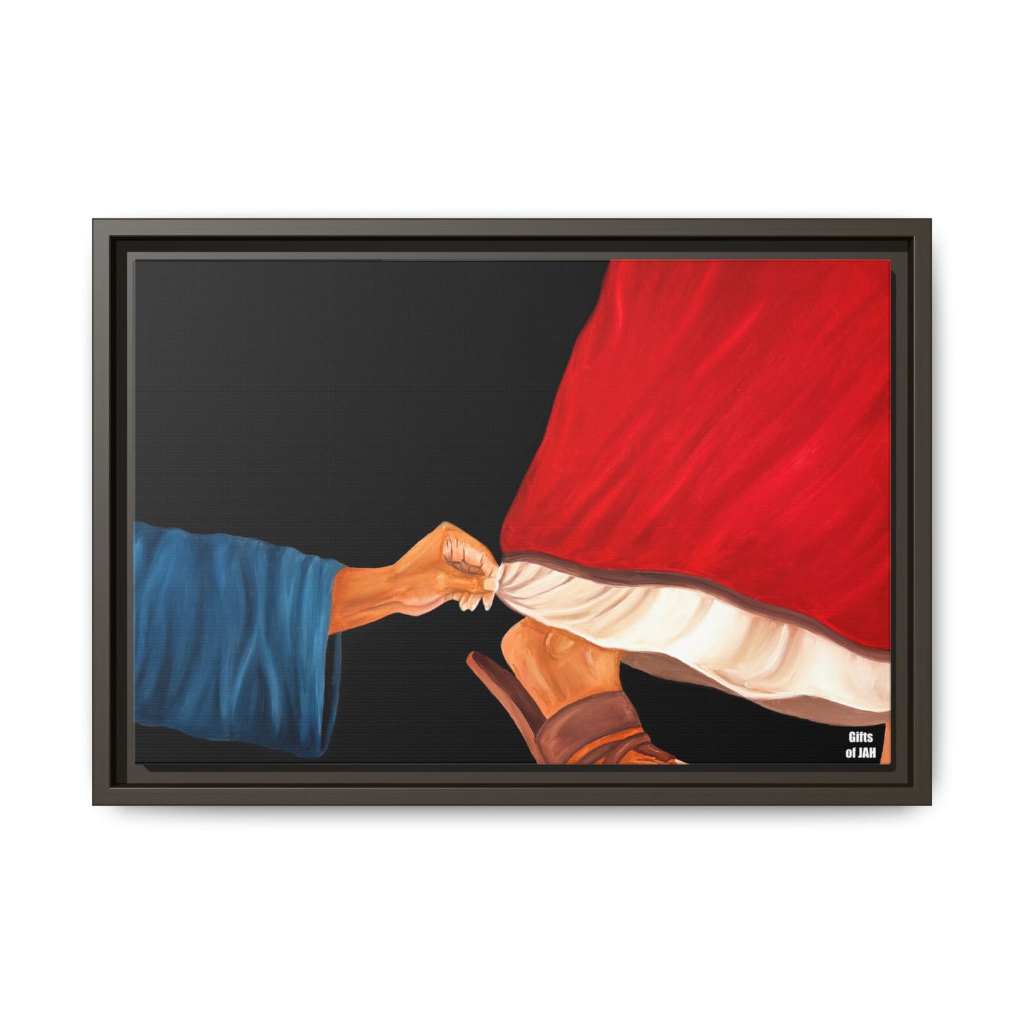 Faith's Silent Surrender Matte Canvas Framed Art