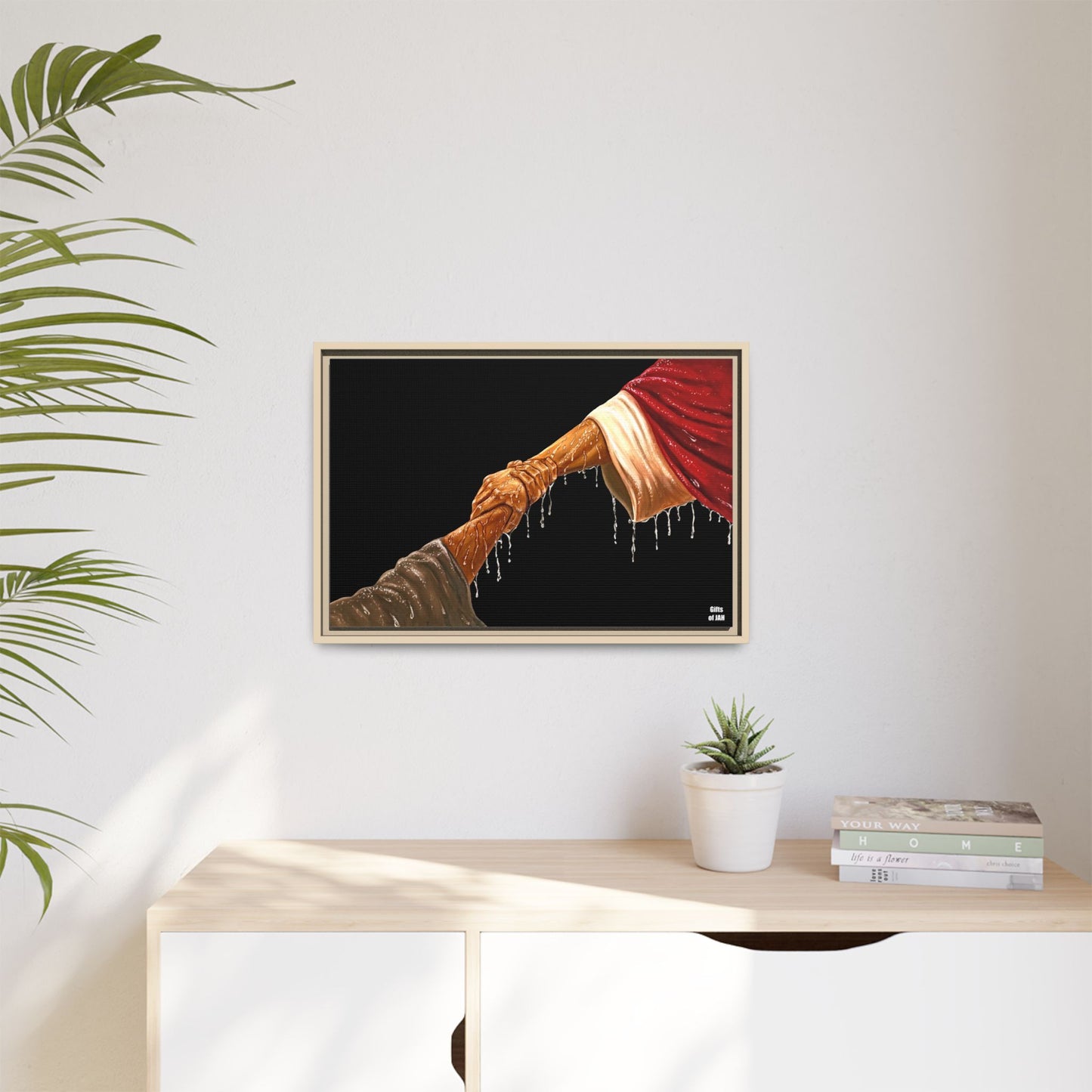 Keep Your Eyes on Him (Brown) Matte Canvas Framed Art