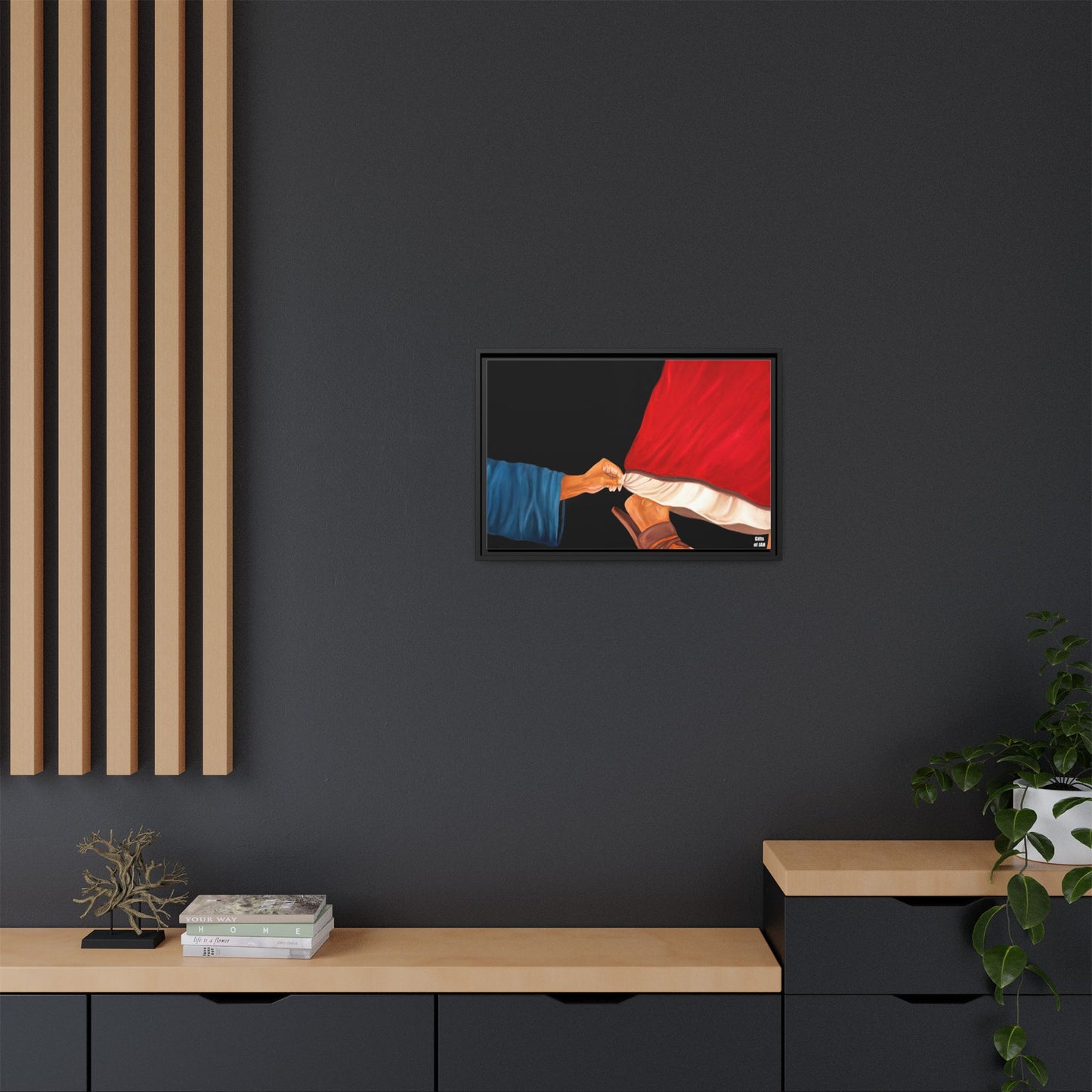 Faith's Silent Surrender Matte Canvas Framed Art