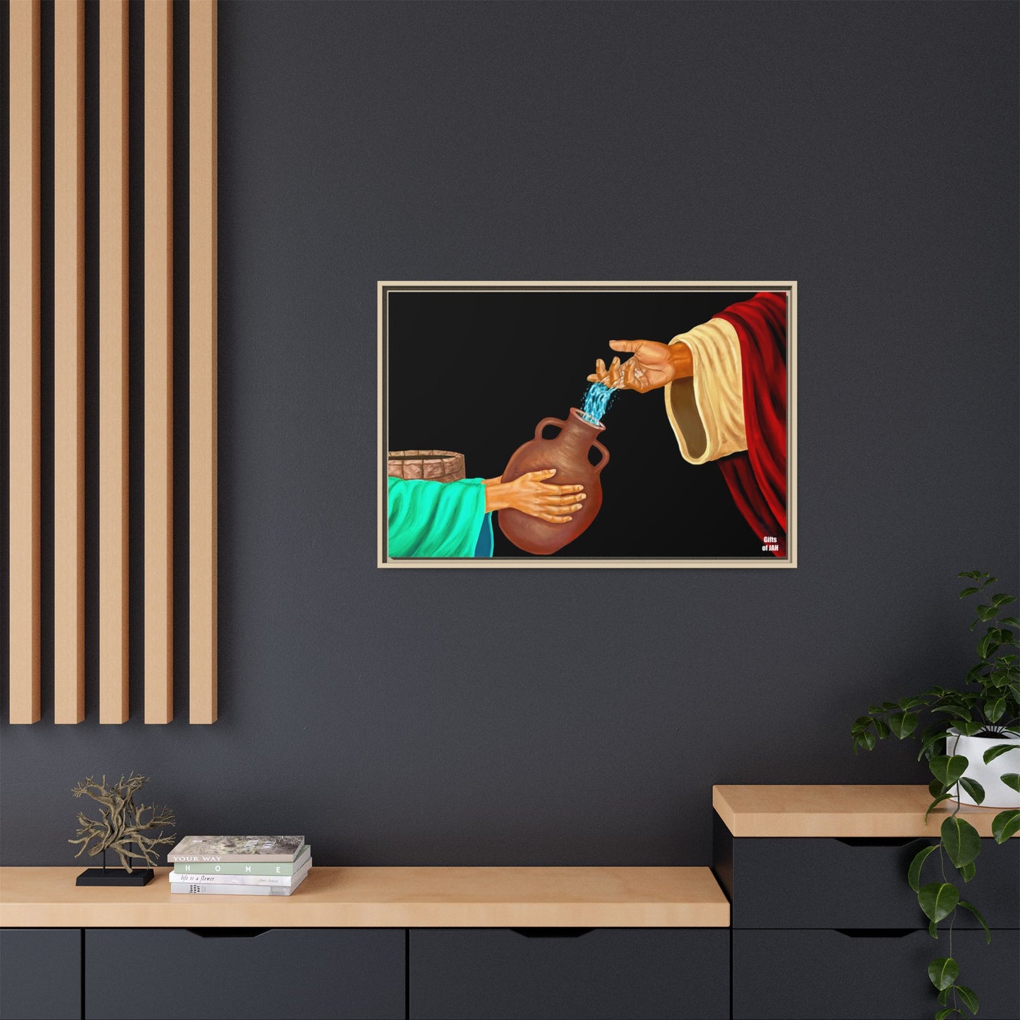 Living Water Matte Canvas Framed Art