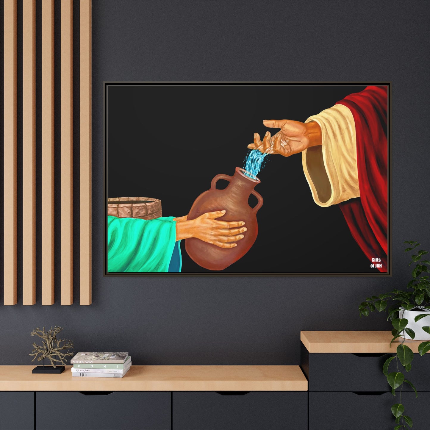Living Water Matte Canvas Framed Art