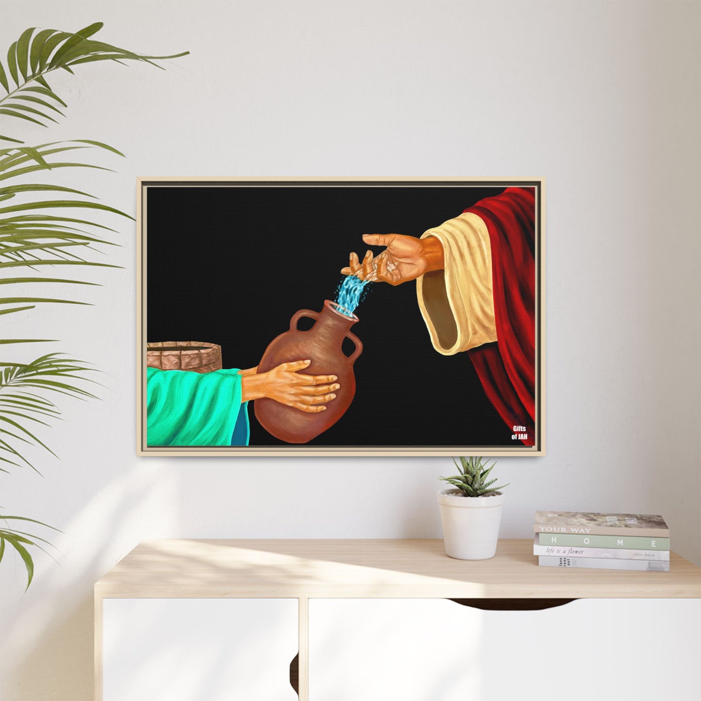 Living Water Matte Canvas Framed Art