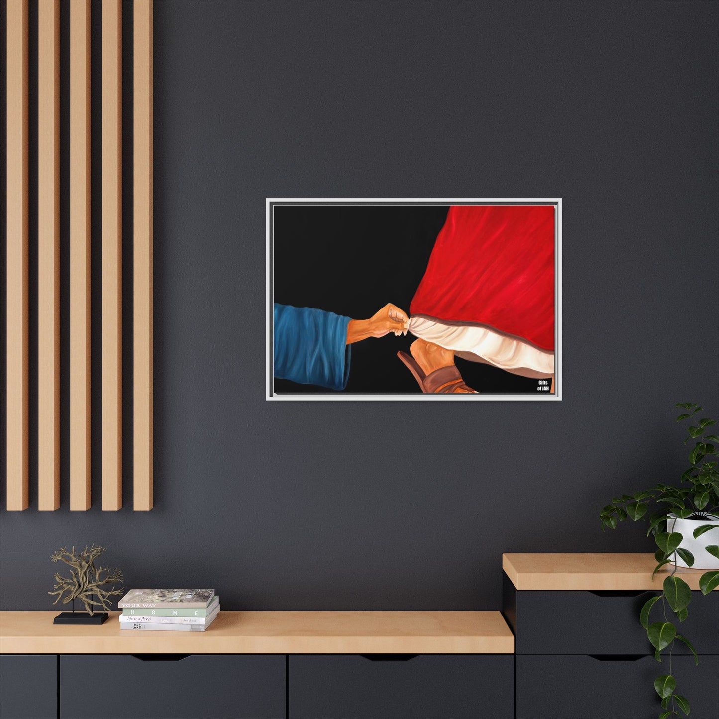 Faith's Silent Surrender Matte Canvas Framed Art