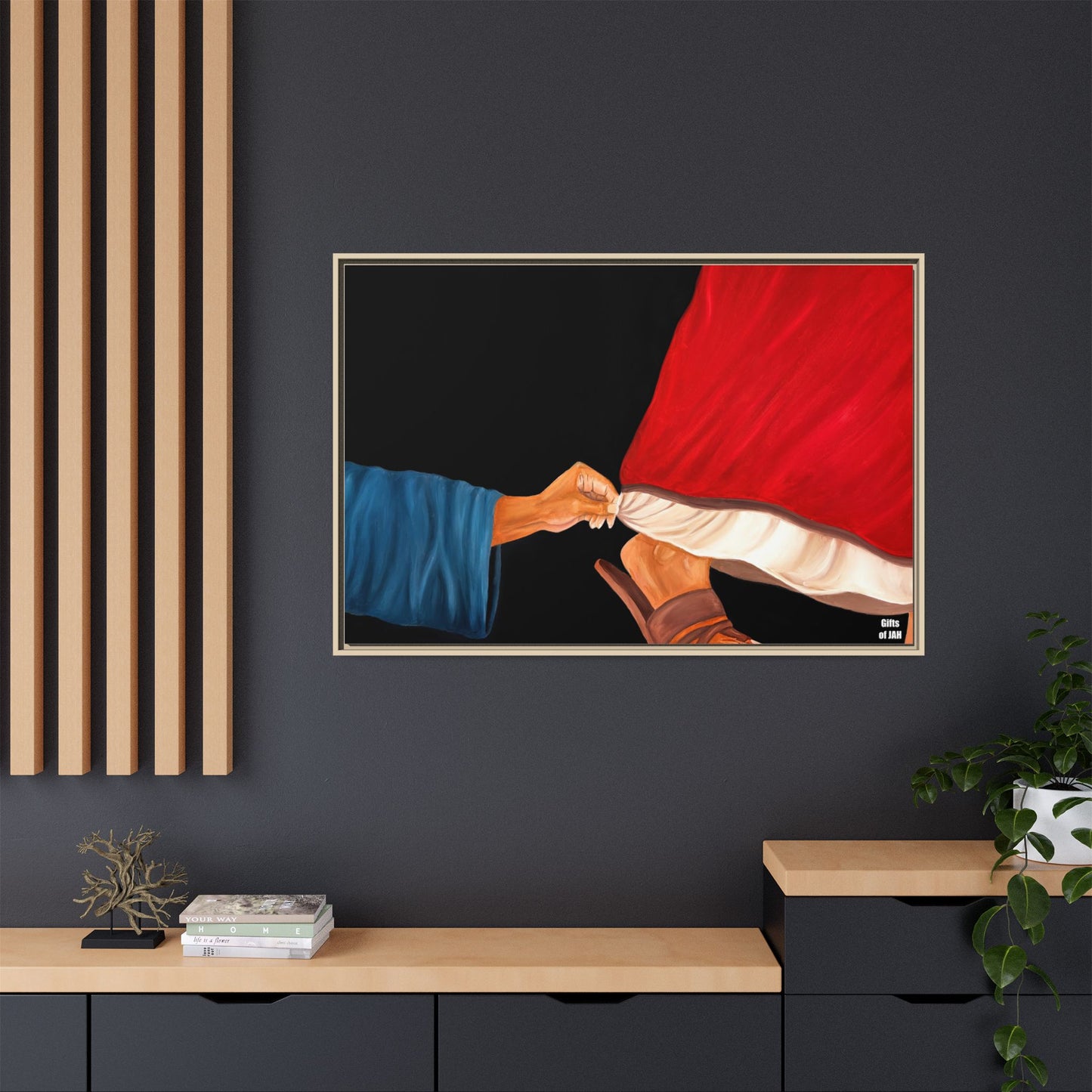 Faith's Silent Surrender Matte Canvas Framed Art