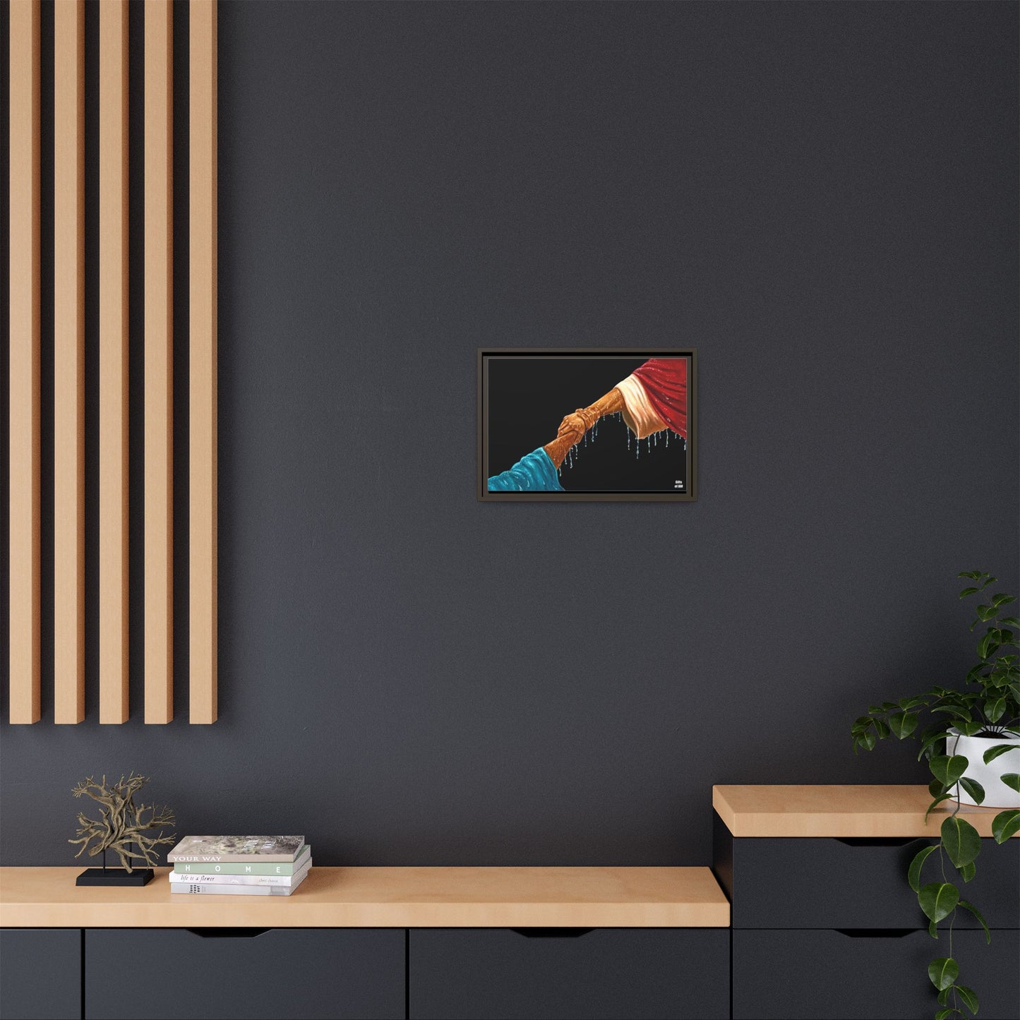 Keep Your Eyes on Him Matte Canvas Framed Art