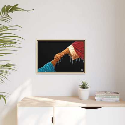 Keep Your Eyes on Him Framed Canvas