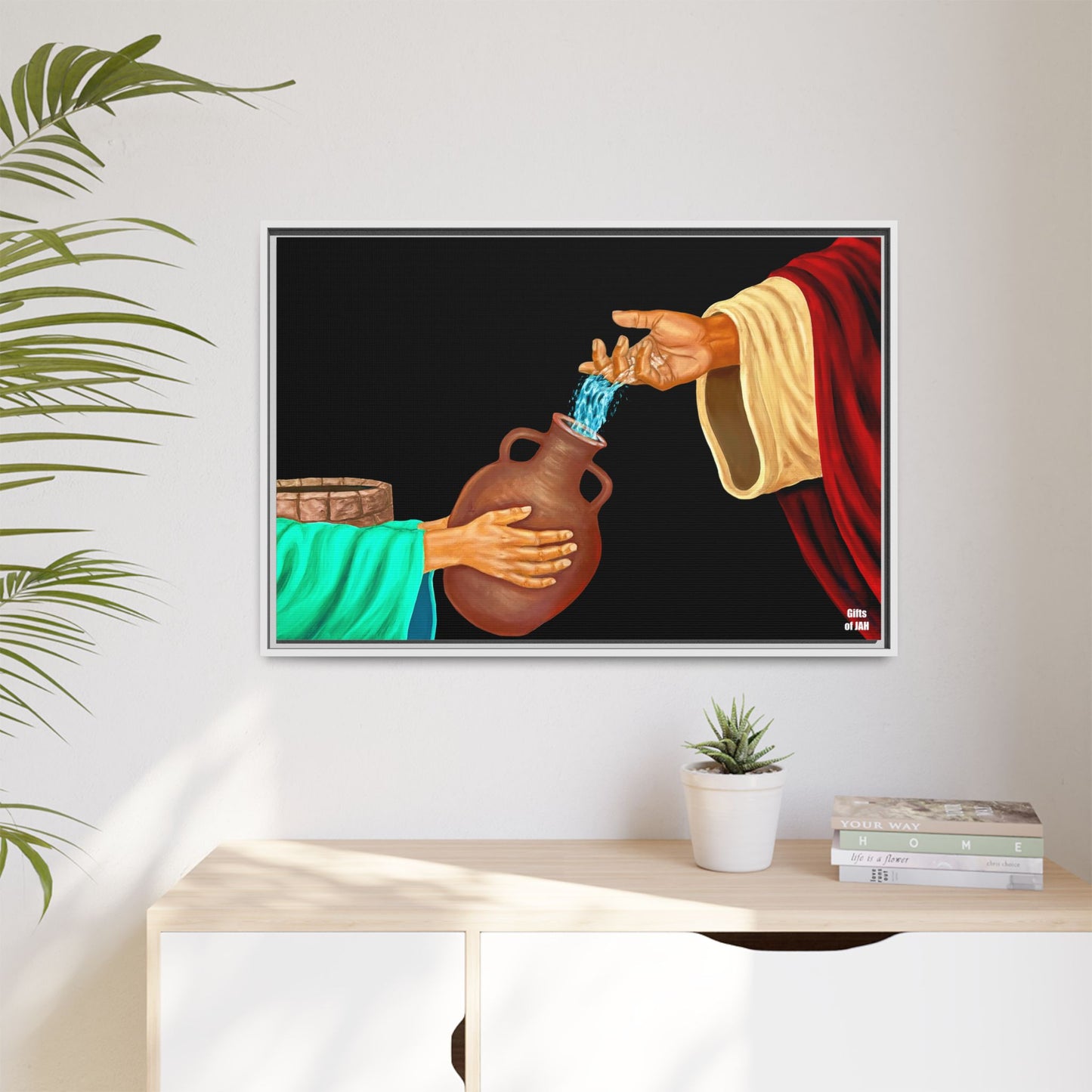 Living Water Matte Canvas Framed Art