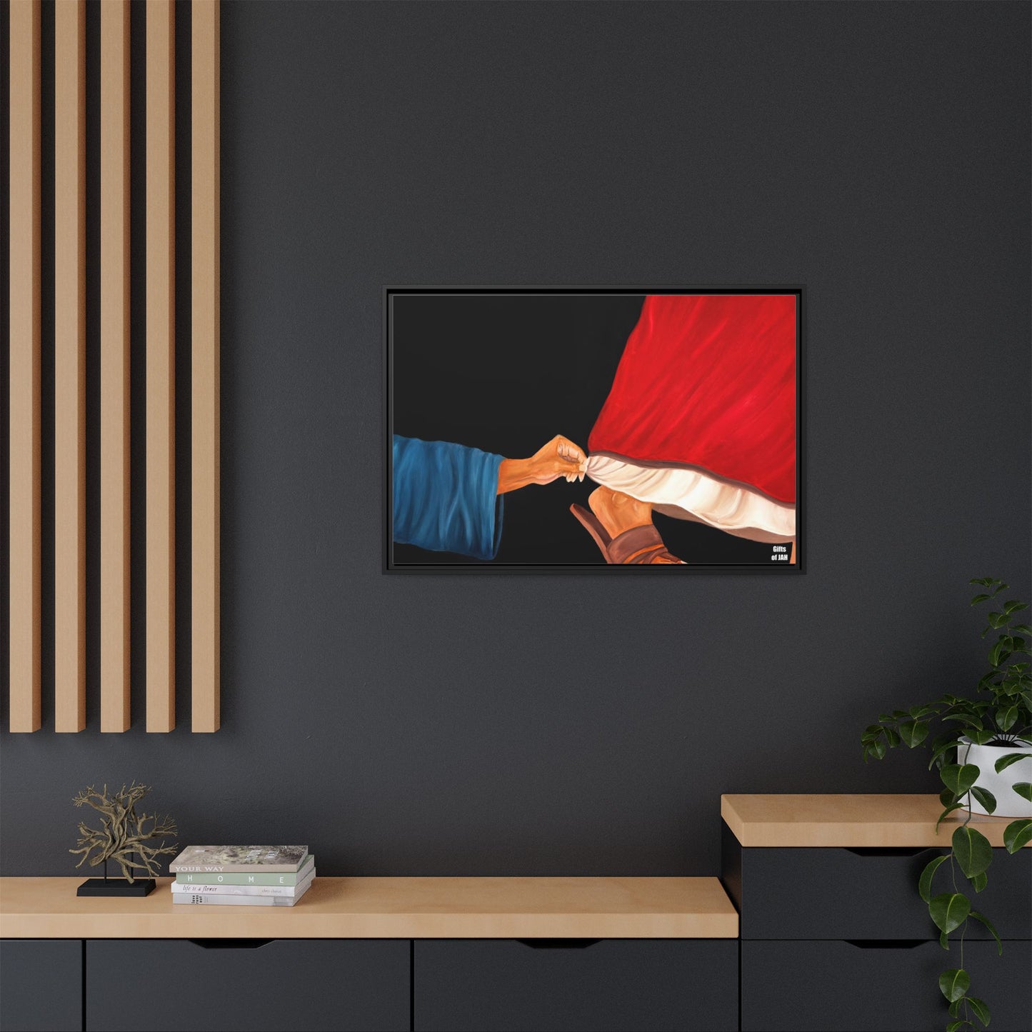 Faith's Silent Surrender Matte Canvas Framed Art