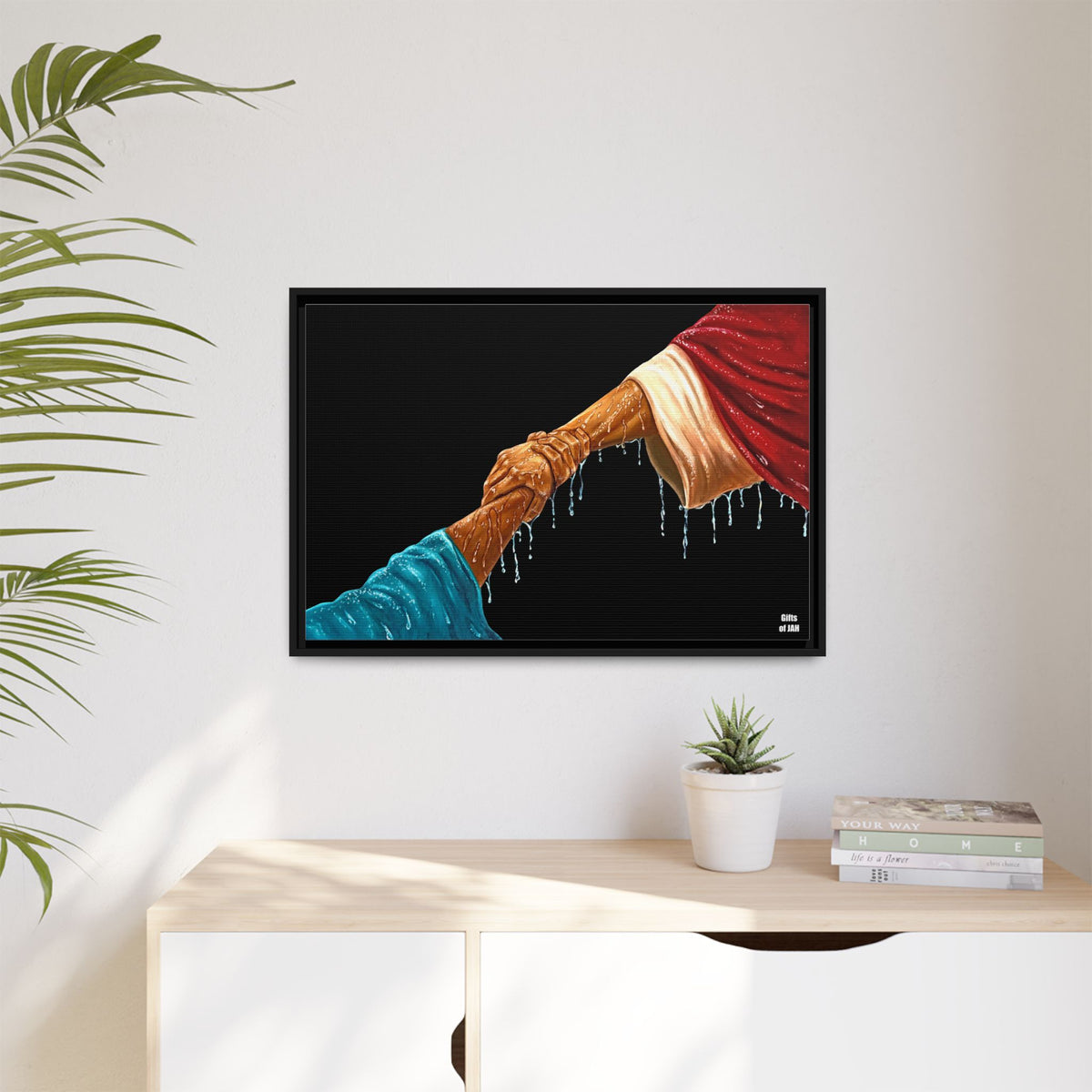 Keep Your Eyes on Him Framed Canvas