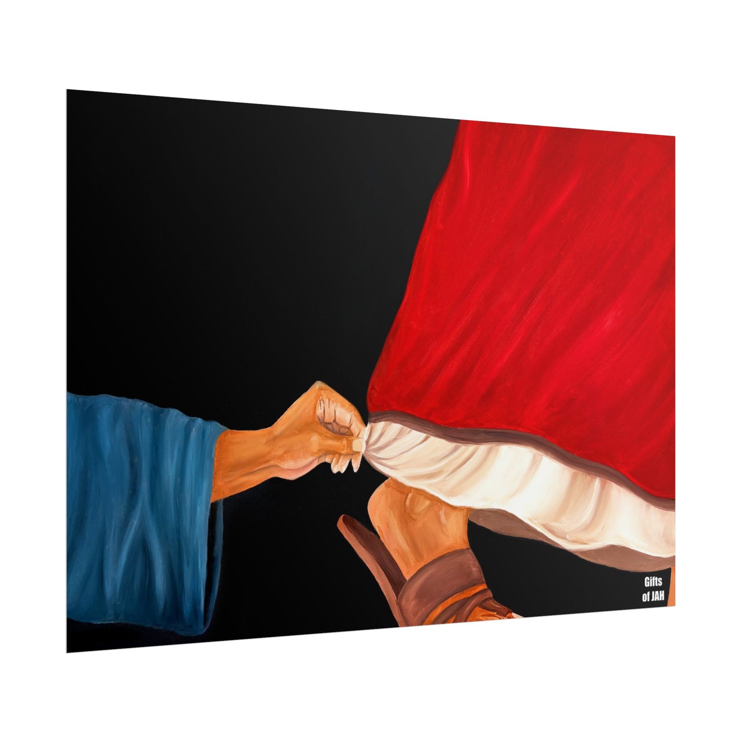 Faith's Silent Surrender Rolled Semi-Glossy Art Print