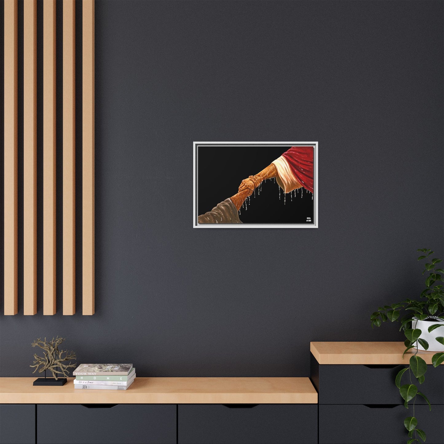 Keep Your Eyes on Him (Brown) Matte Canvas Framed Art