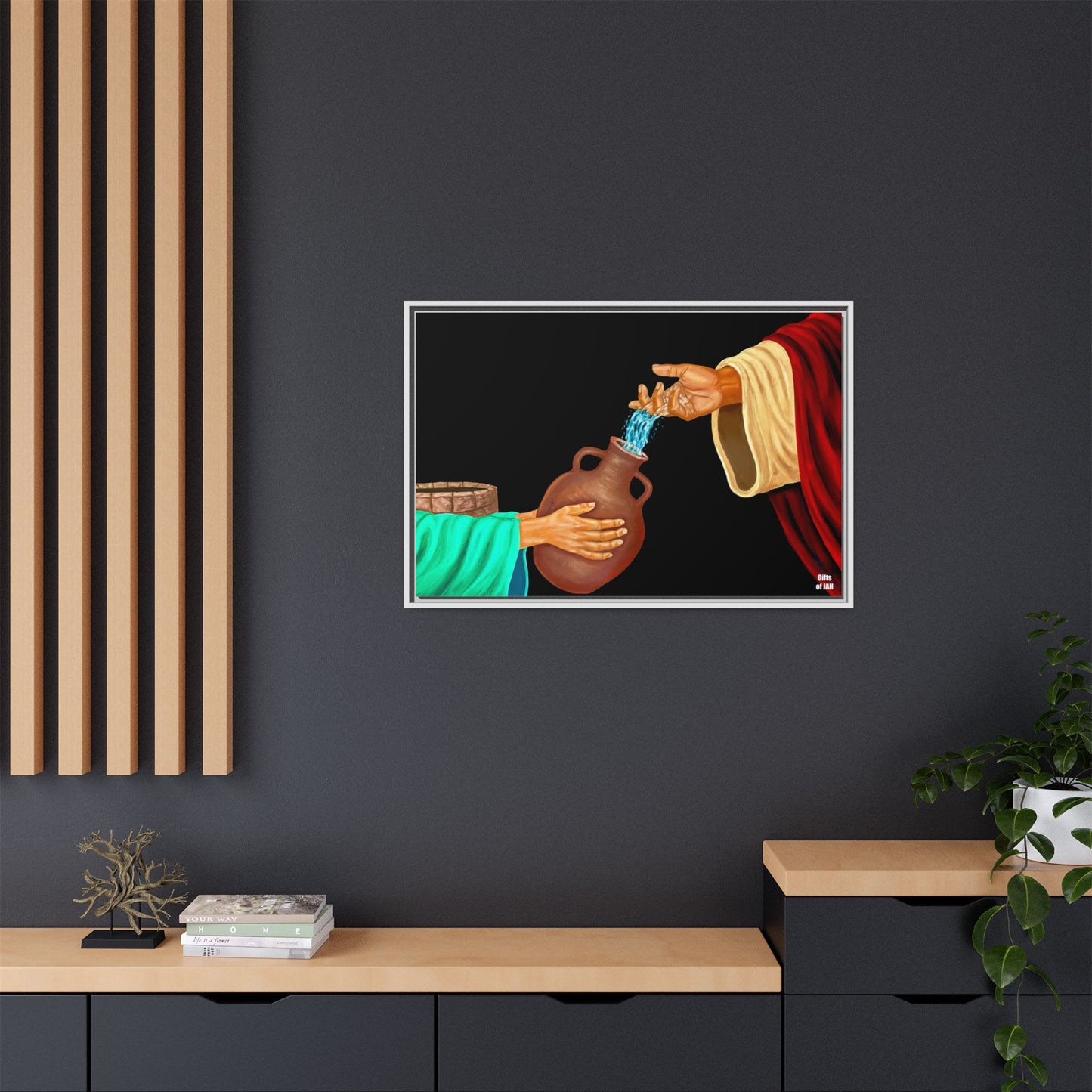 Living Water Matte Canvas Framed Art