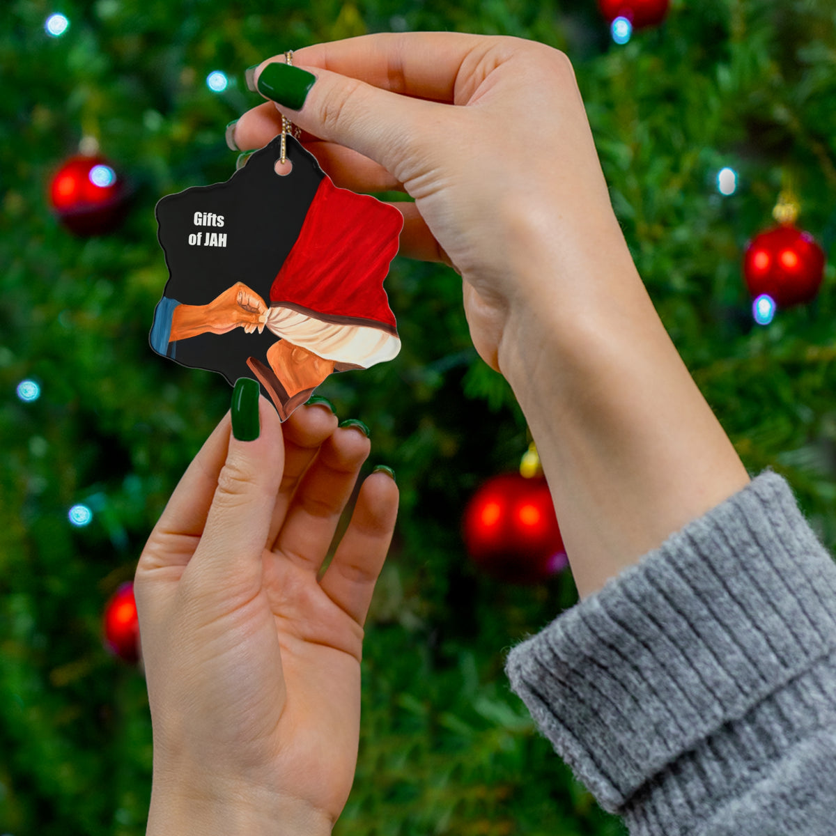 Just a Touch - Ceramic Ornament, 4 Shapes