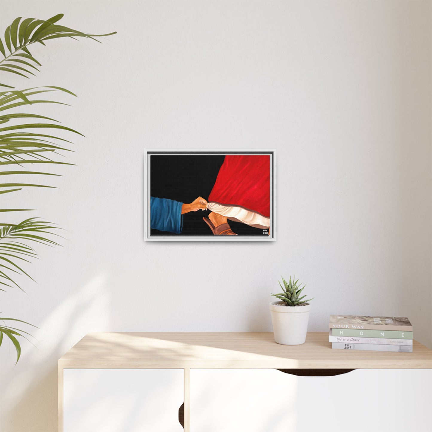 Faith's Silent Surrender Matte Canvas Framed Art