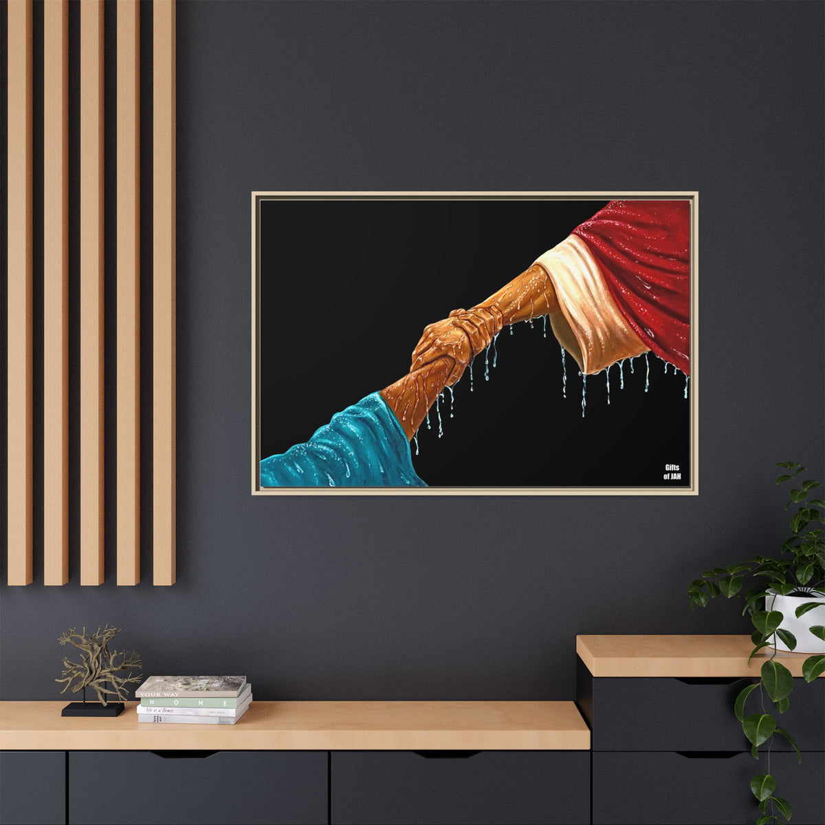 Keep Your Eyes on Him Framed Canvas