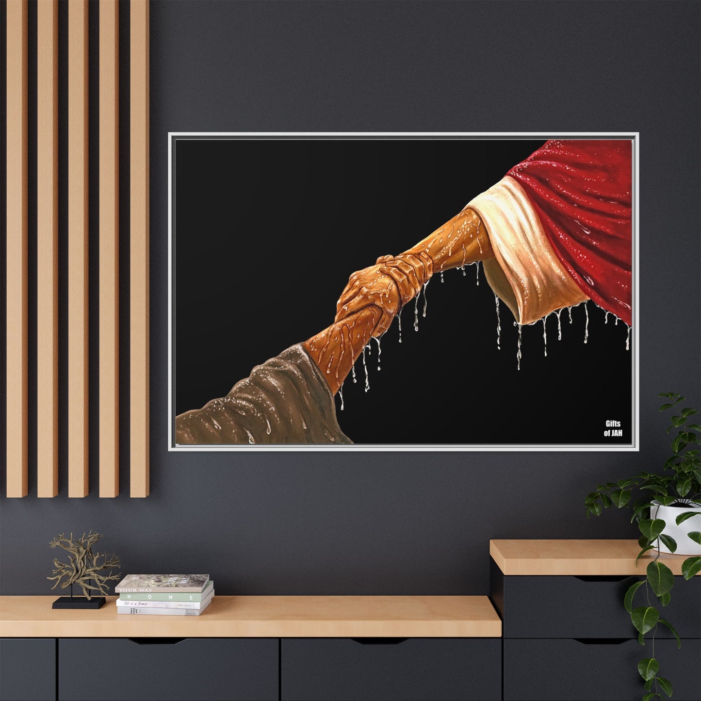 Keep Your Eyes on Him (Brown) Matte Canvas Framed Art