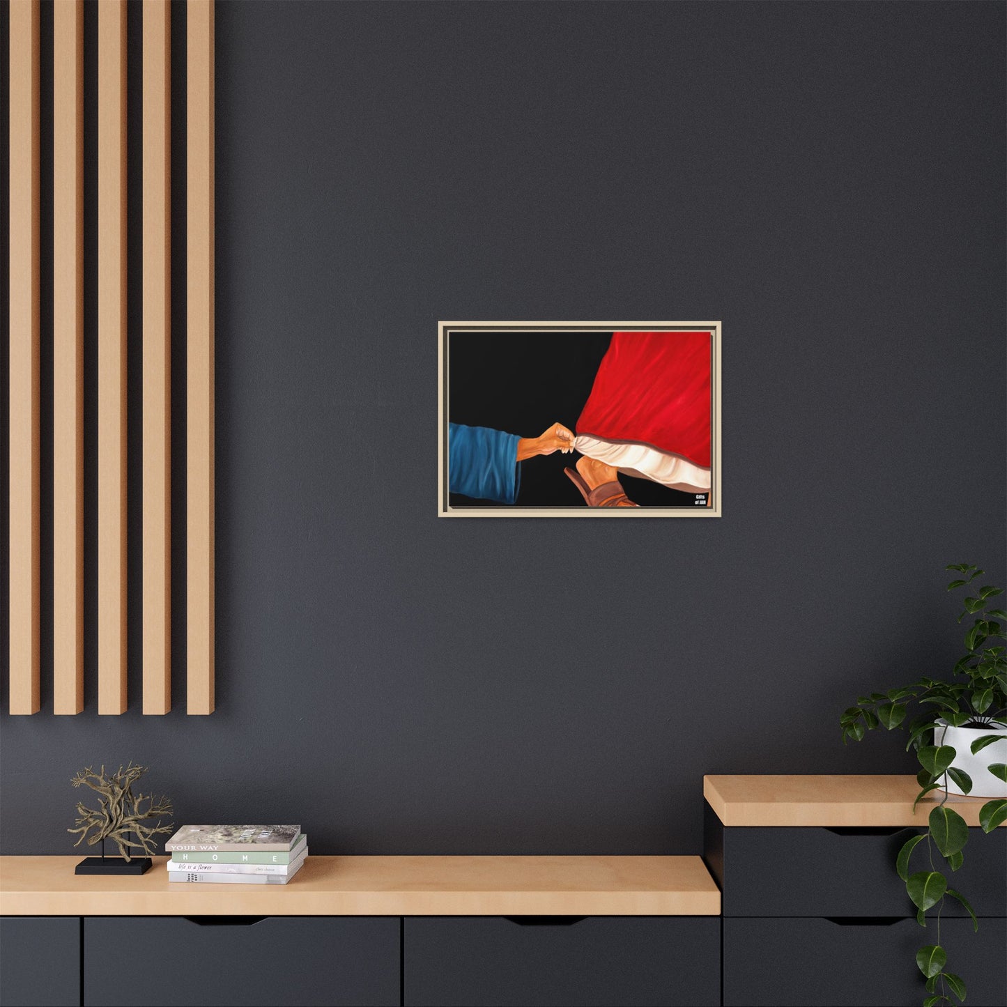 Faith's Silent Surrender Matte Canvas Framed Art