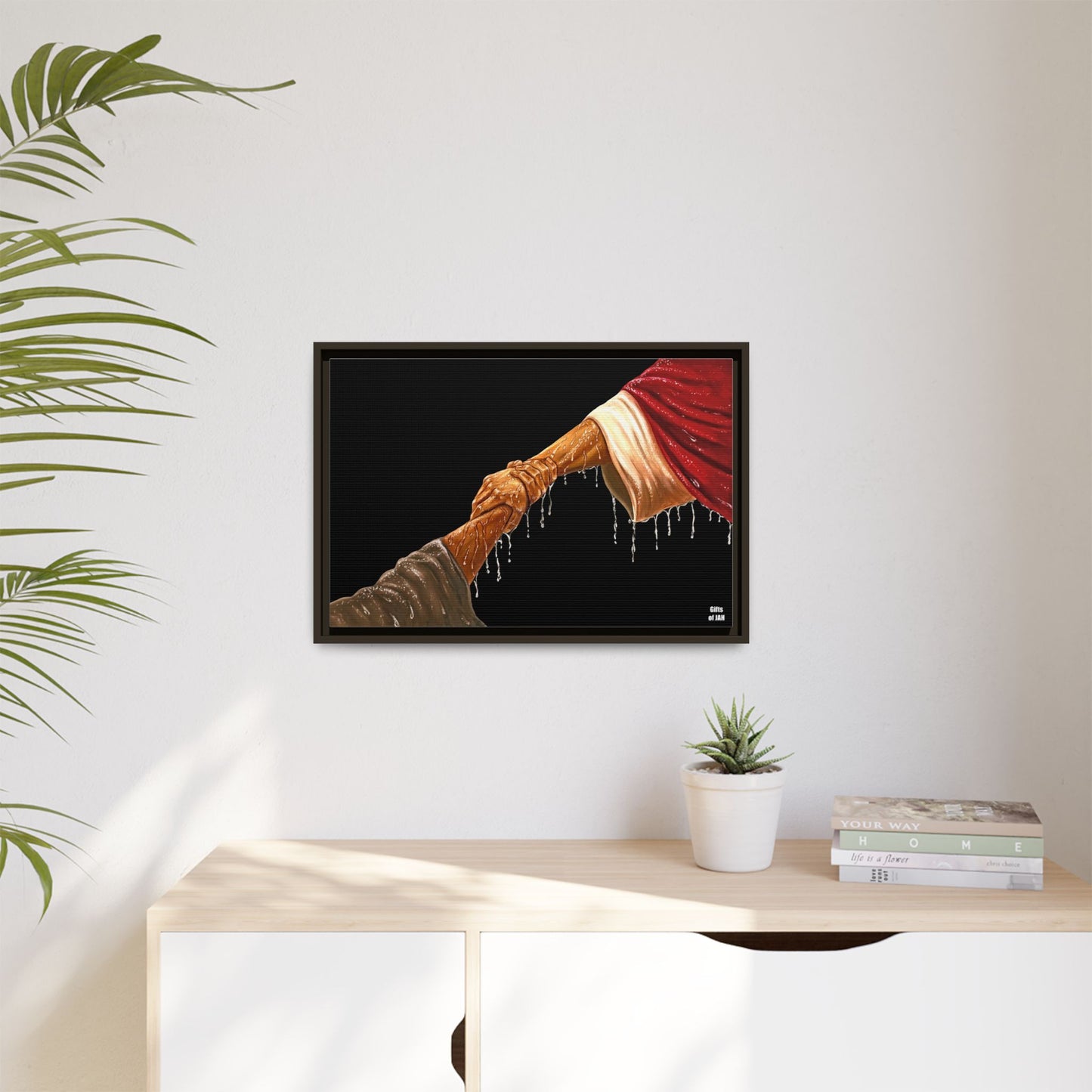 Keep Your Eyes on Him (Brown) Matte Canvas Framed Art