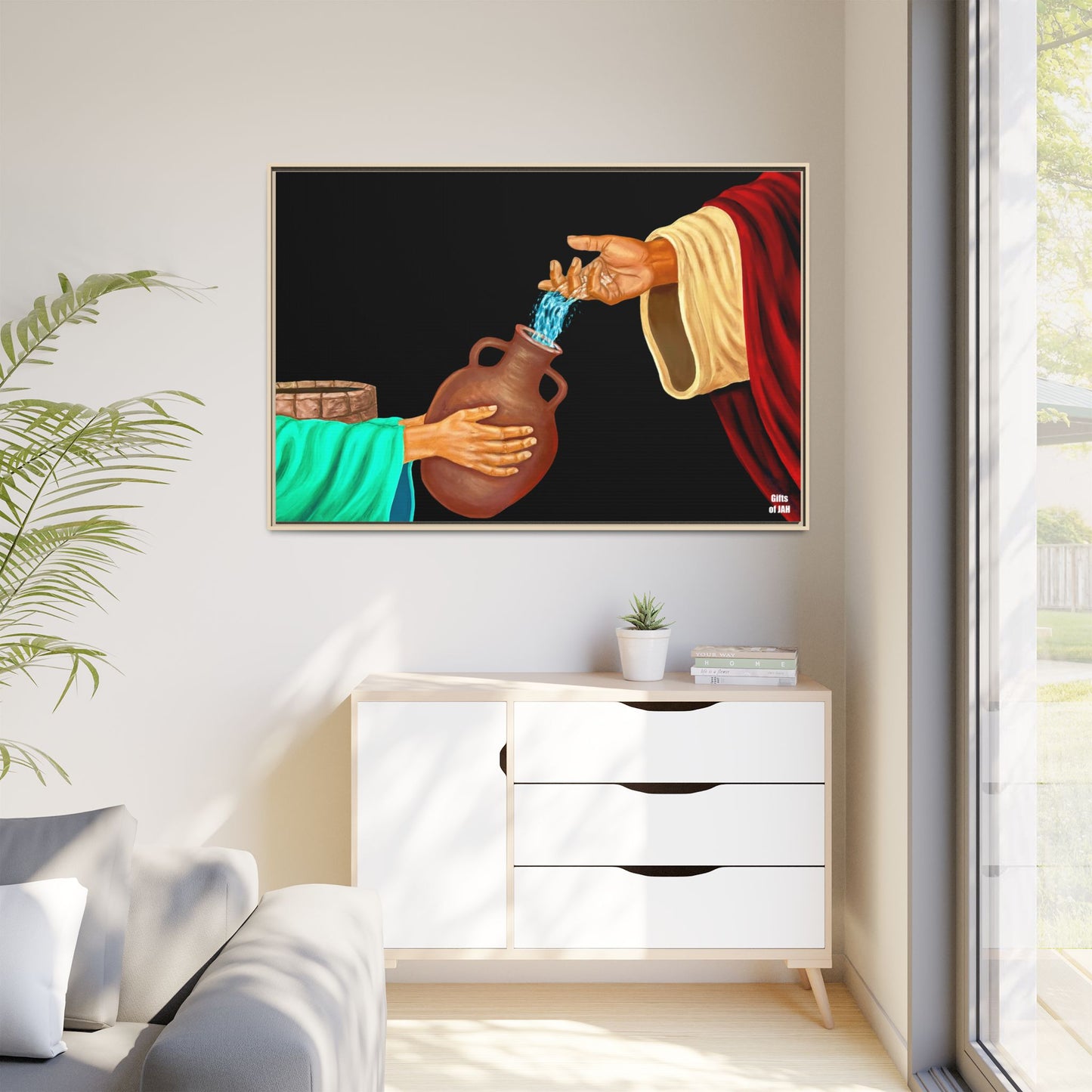 Living Water Matte Canvas Framed Art