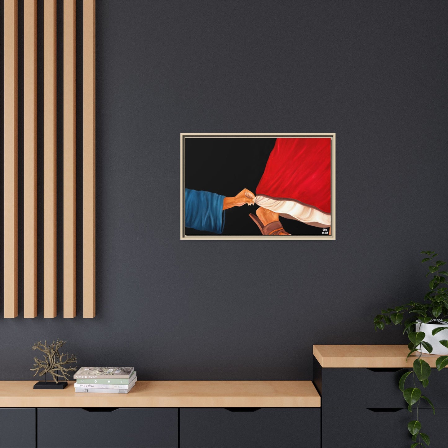 Faith's Silent Surrender Matte Canvas Framed Art