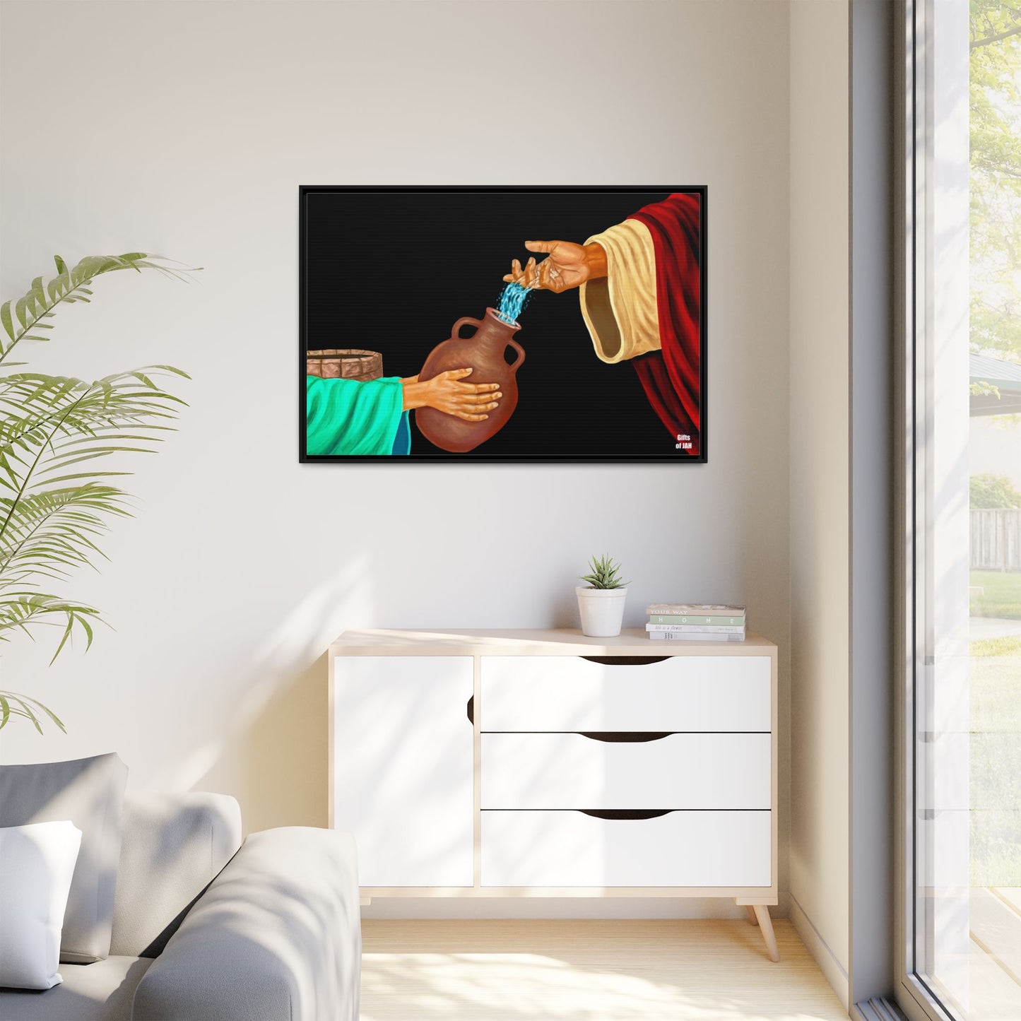 Living Water Matte Canvas Framed Art