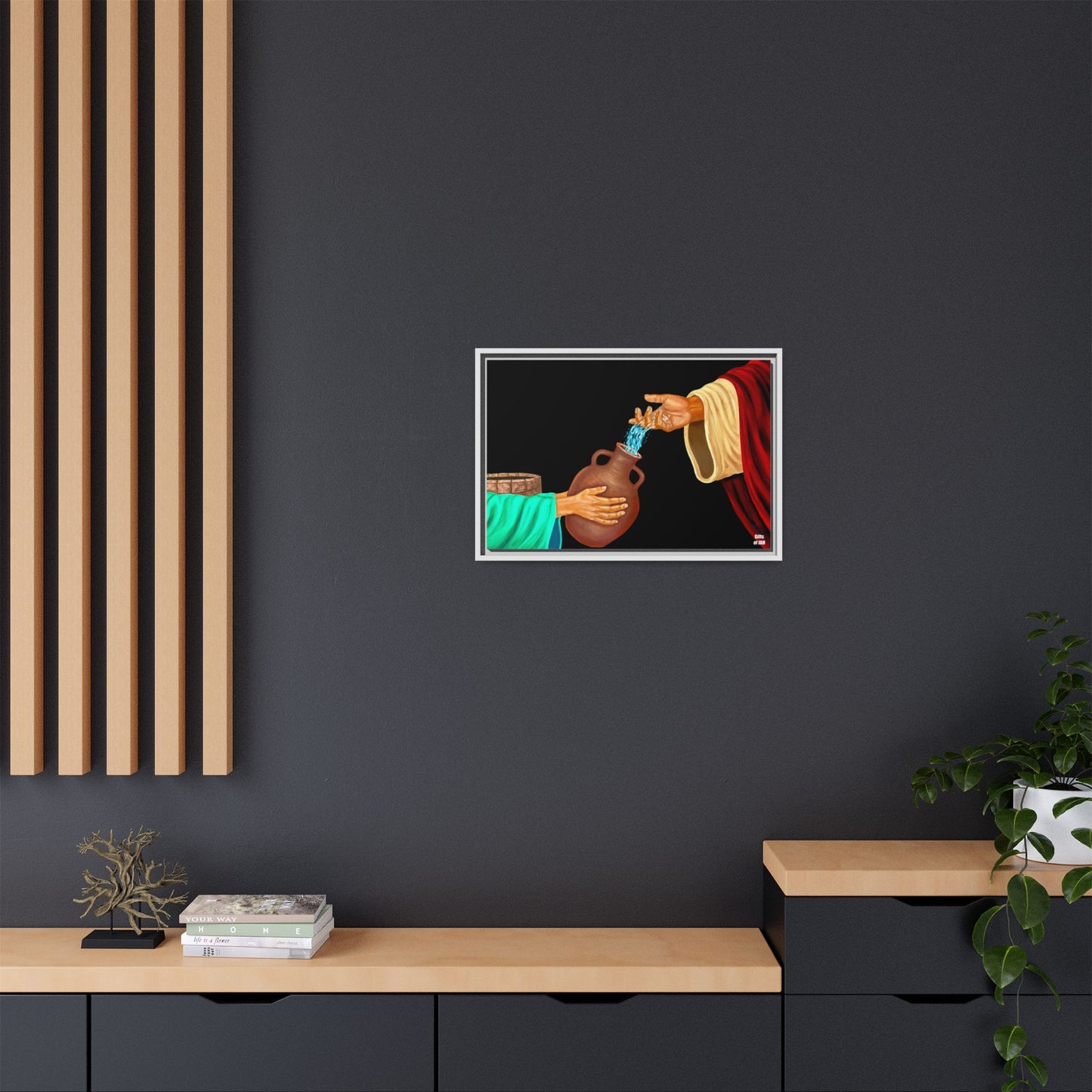 Living Water Matte Canvas Framed Art