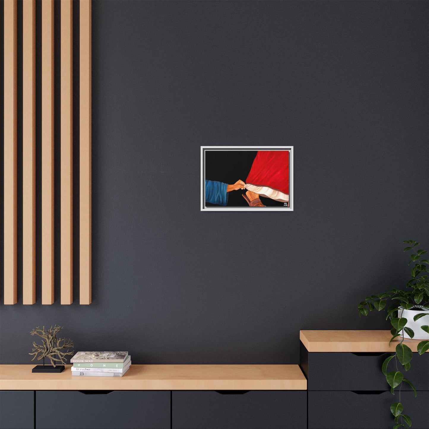 Faith's Silent Surrender Matte Canvas Framed Art