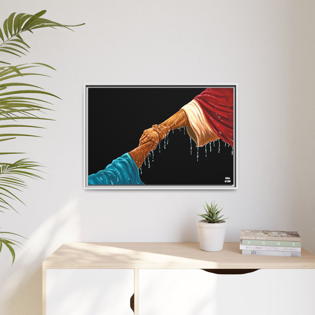 Keep Your Eyes on Him Framed Canvas
