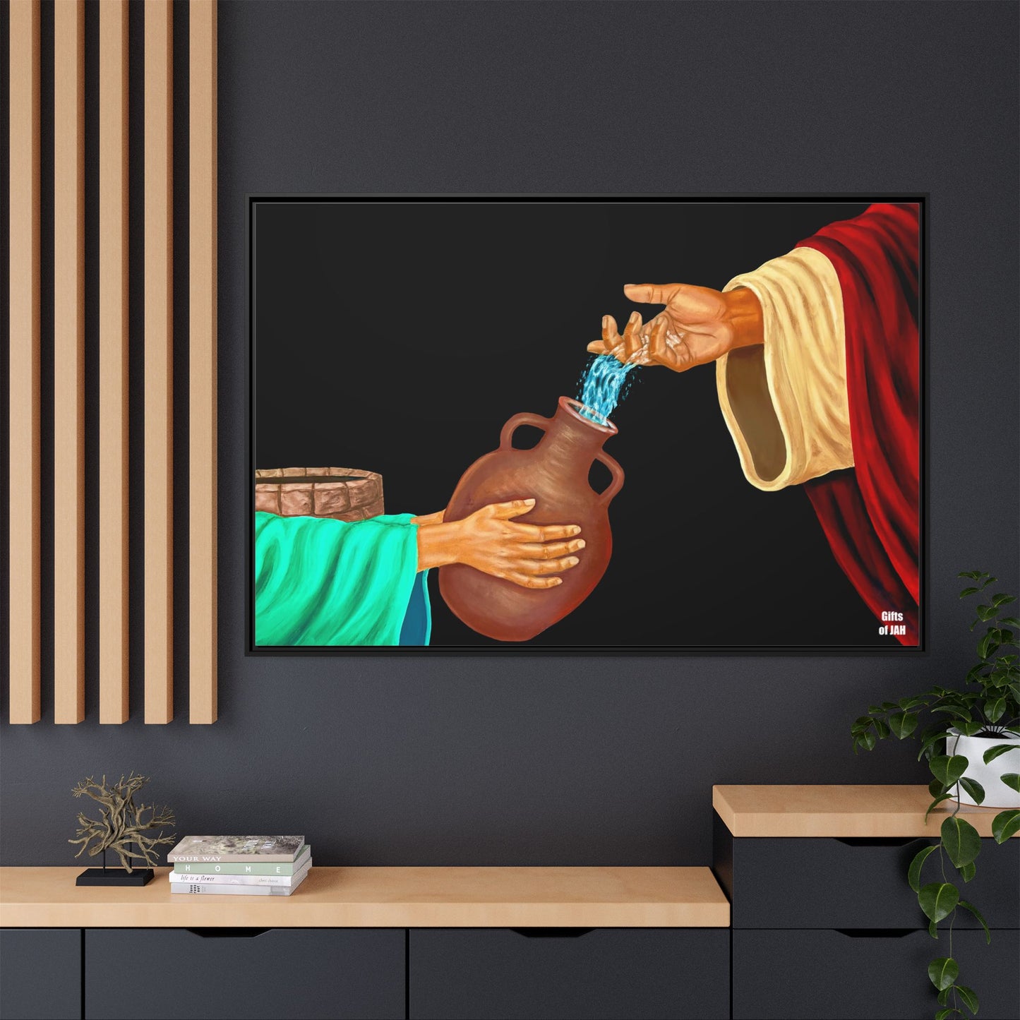 Living Water Matte Canvas Framed Art