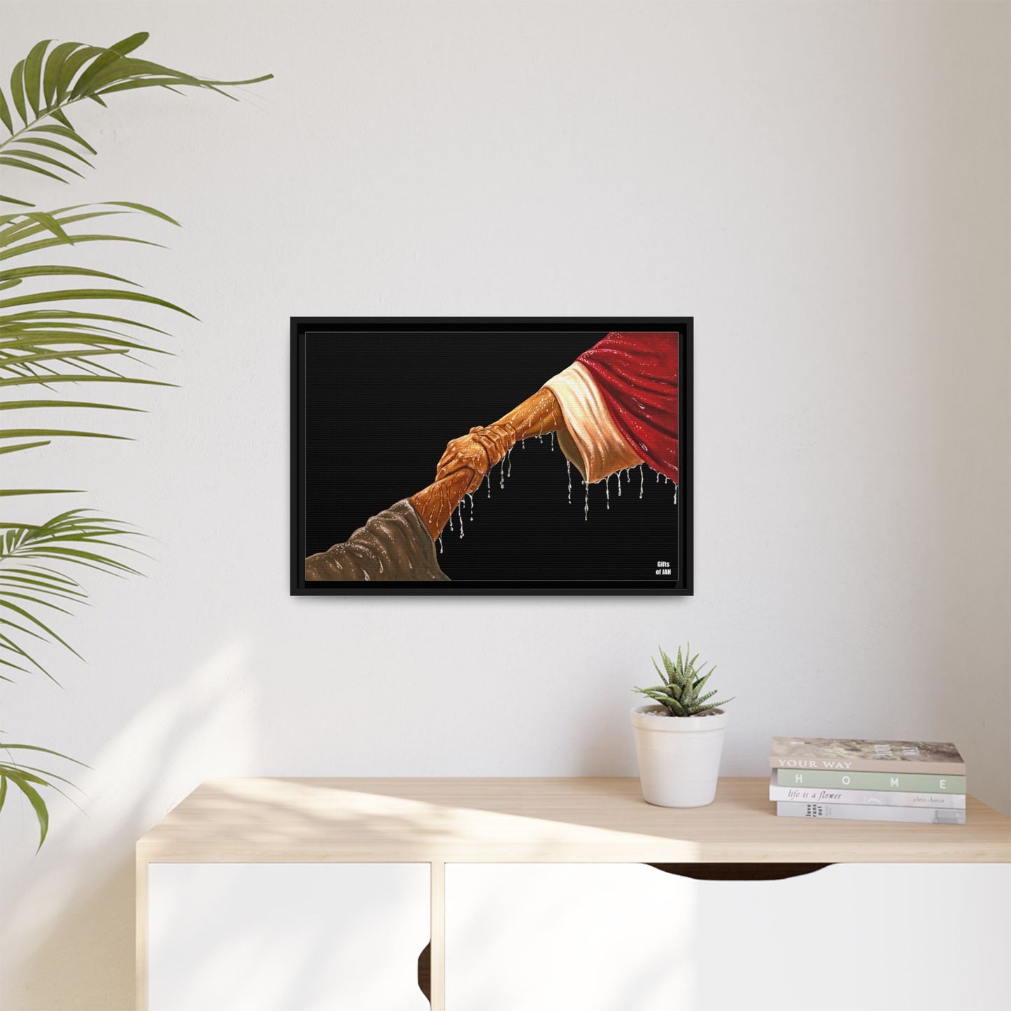 Keep Your Eyes on Him (Brown) Matte Canvas Framed Art