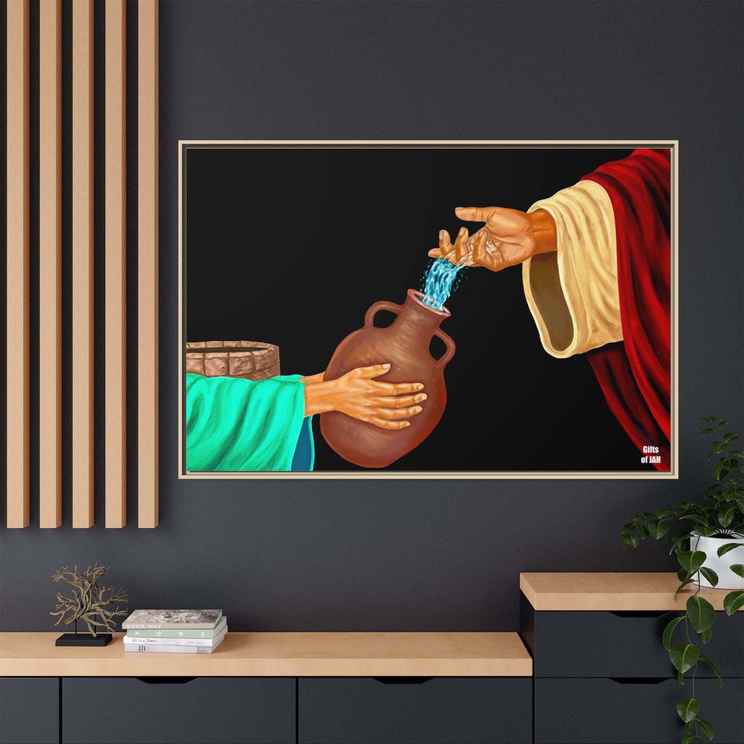 Living Water Matte Canvas Framed Art