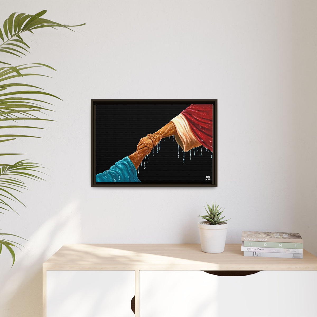 Keep Your Eyes on Him Framed Canvas