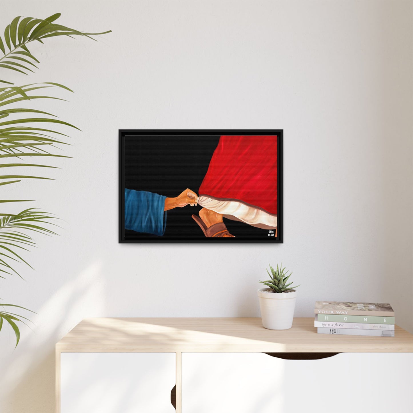 Faith's Silent Surrender Matte Canvas Framed Art
