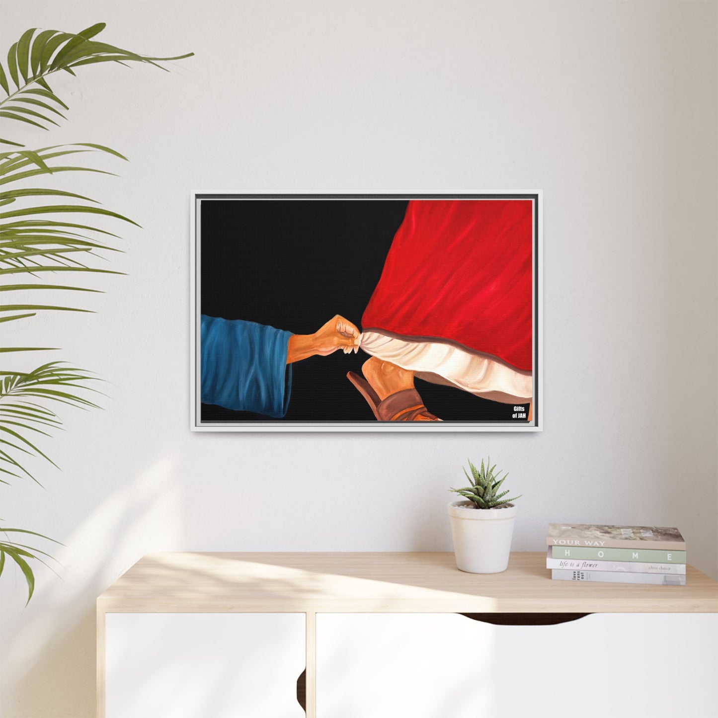 Faith's Silent Surrender Matte Canvas Framed Art