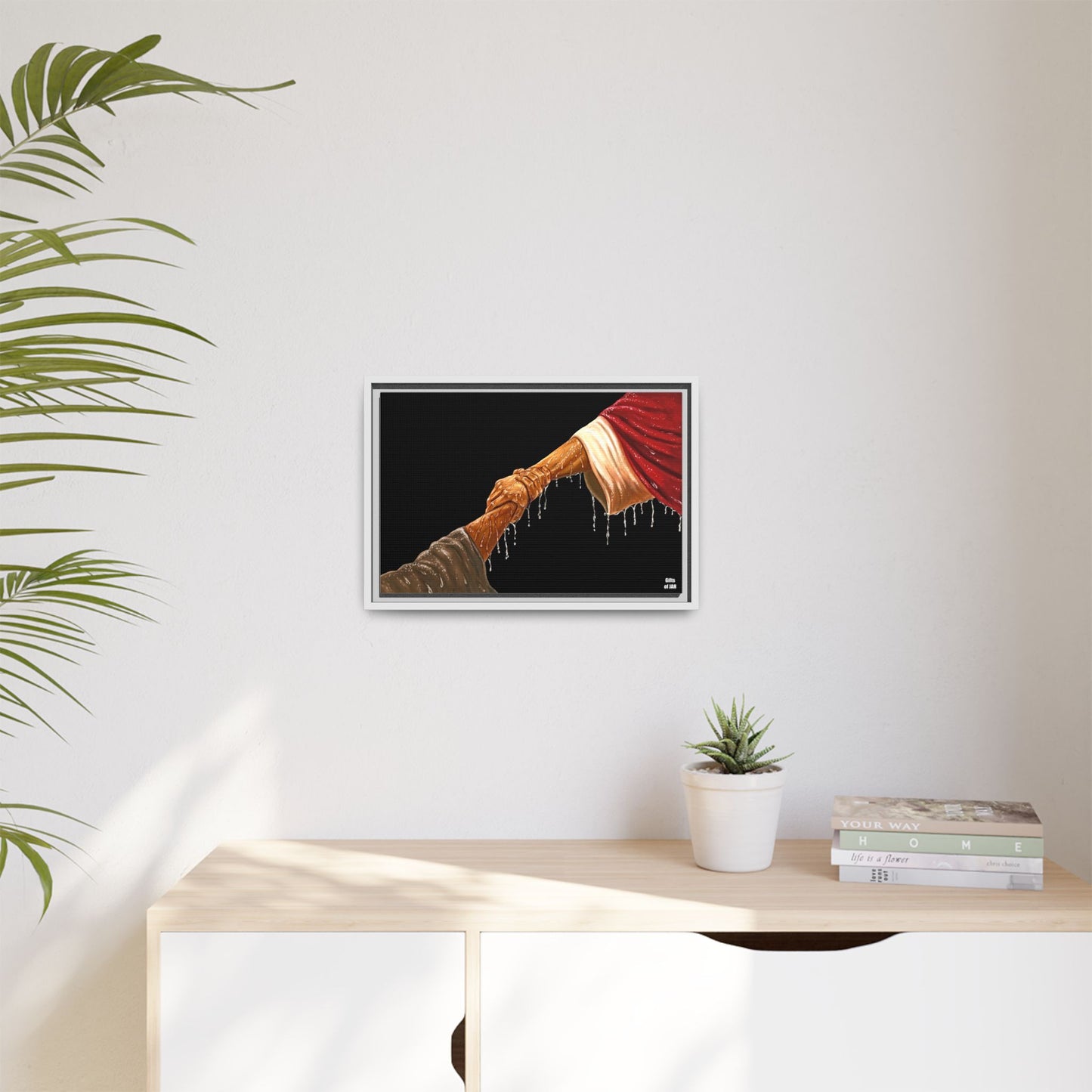 Keep Your Eyes on Him (Brown) Matte Canvas Framed Art