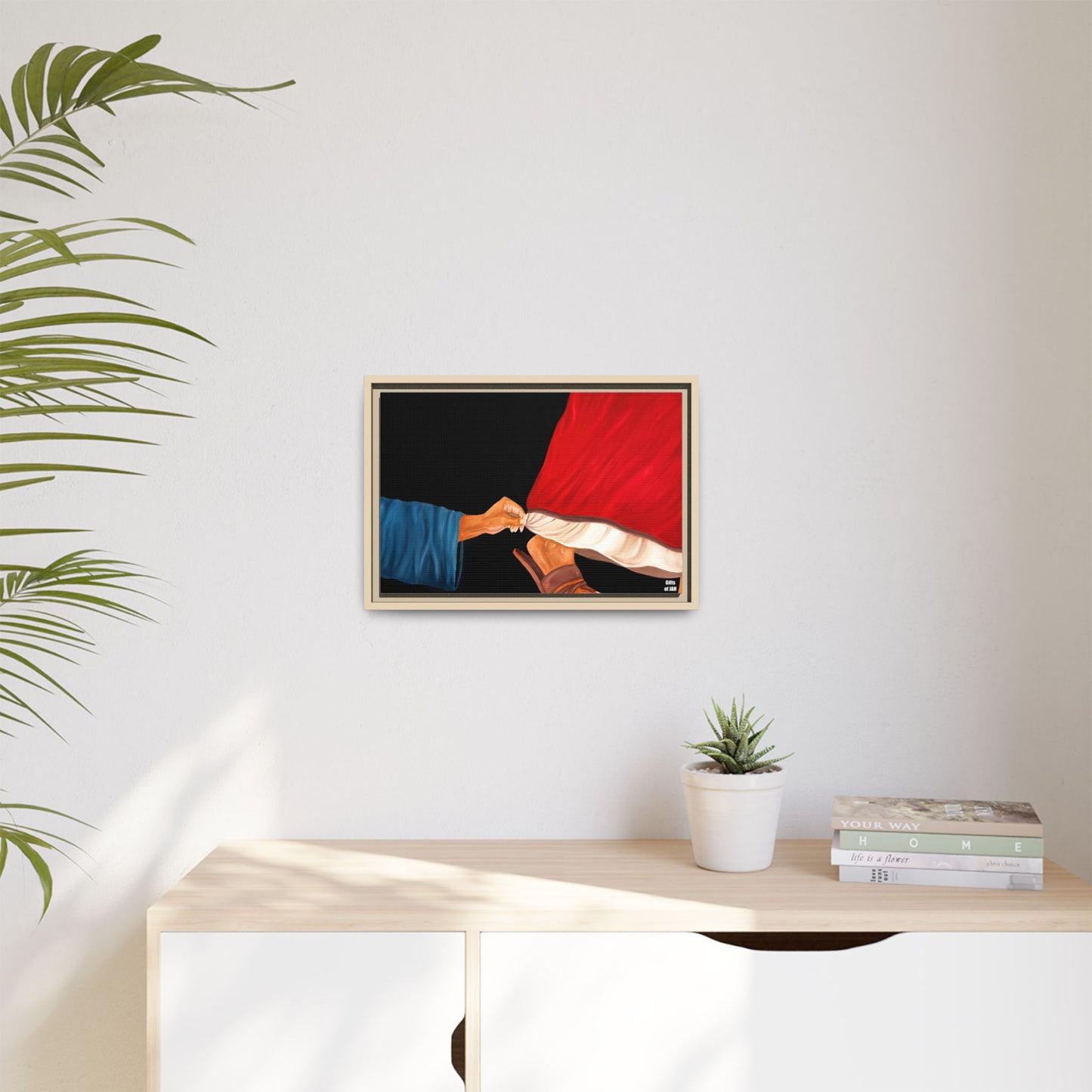 Faith's Silent Surrender Matte Canvas Framed Art
