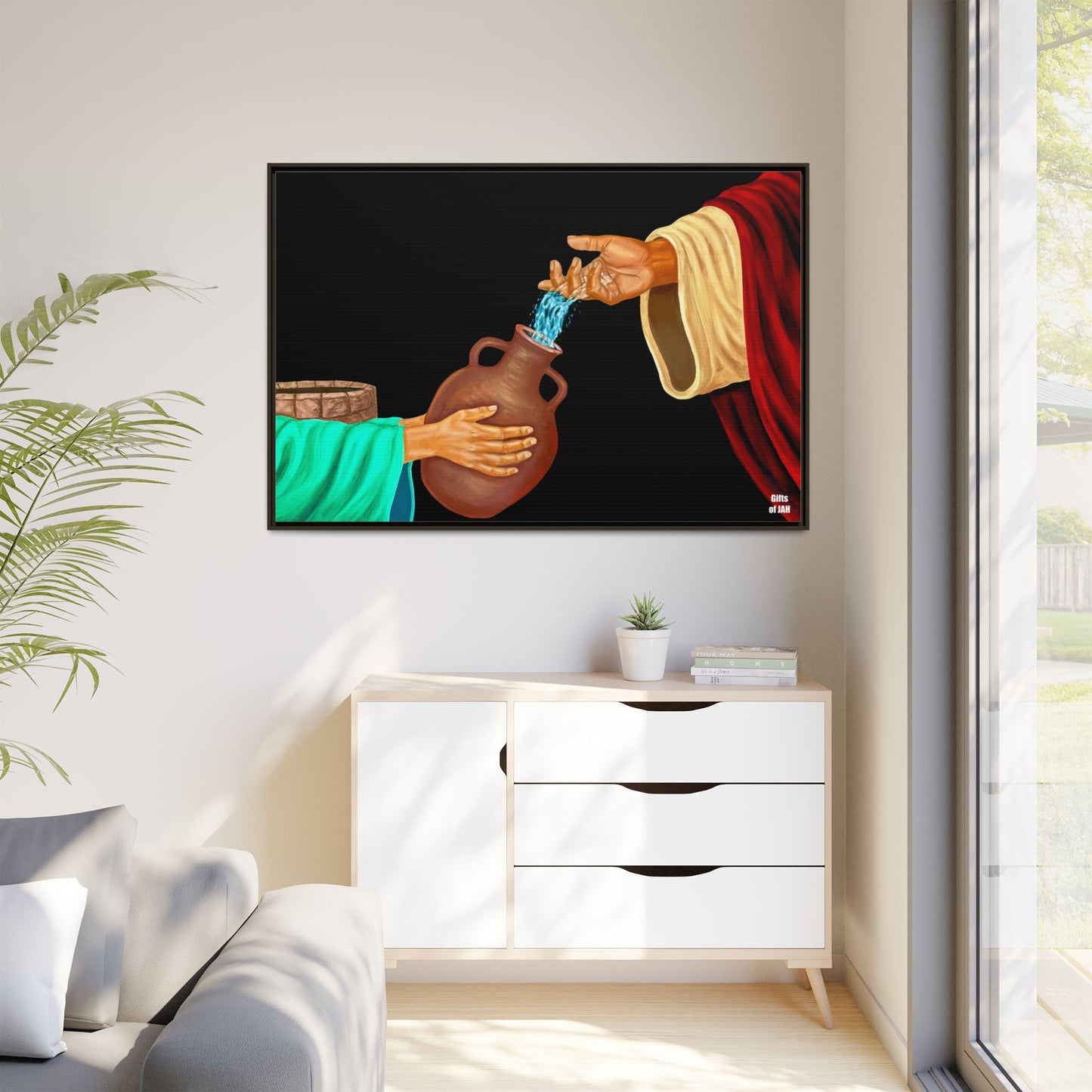 Living Water Matte Canvas Framed Art