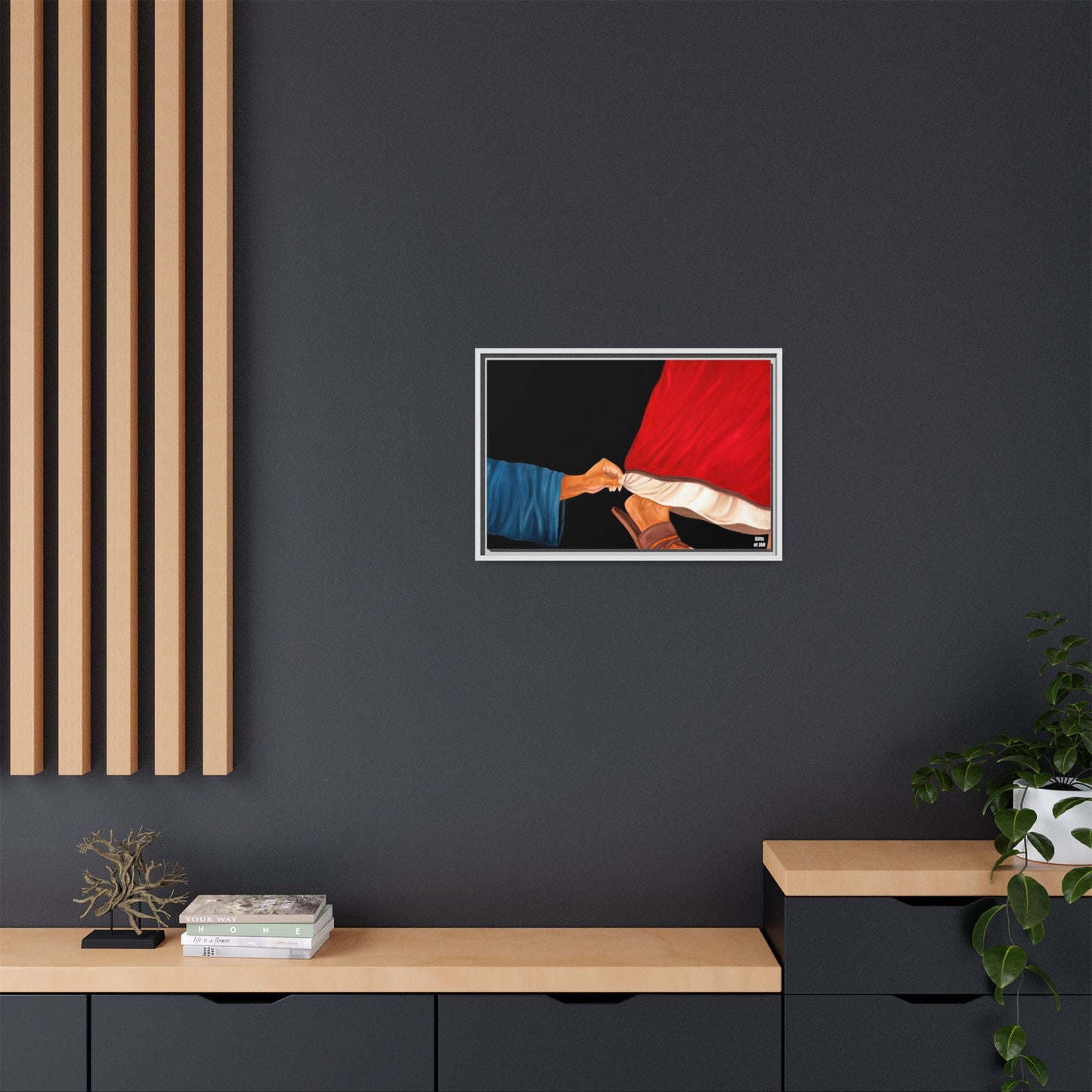 Faith's Silent Surrender Matte Canvas Framed Art
