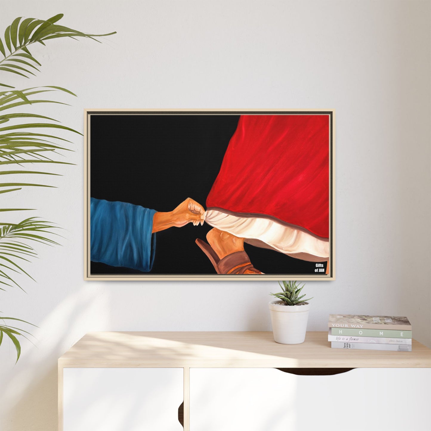 Faith's Silent Surrender Matte Canvas Framed Art