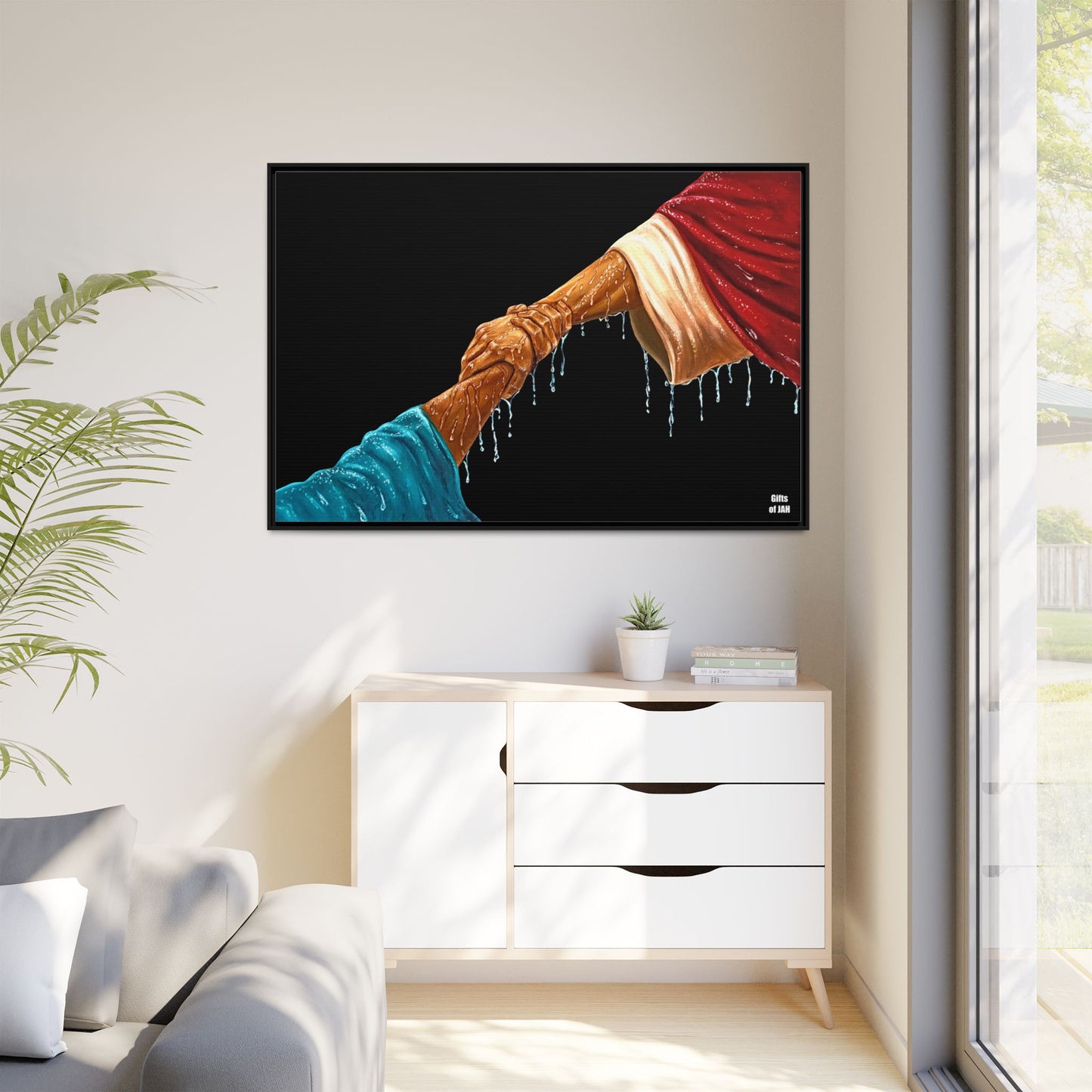 Keep Your Eyes on Him Matte Canvas Framed Art