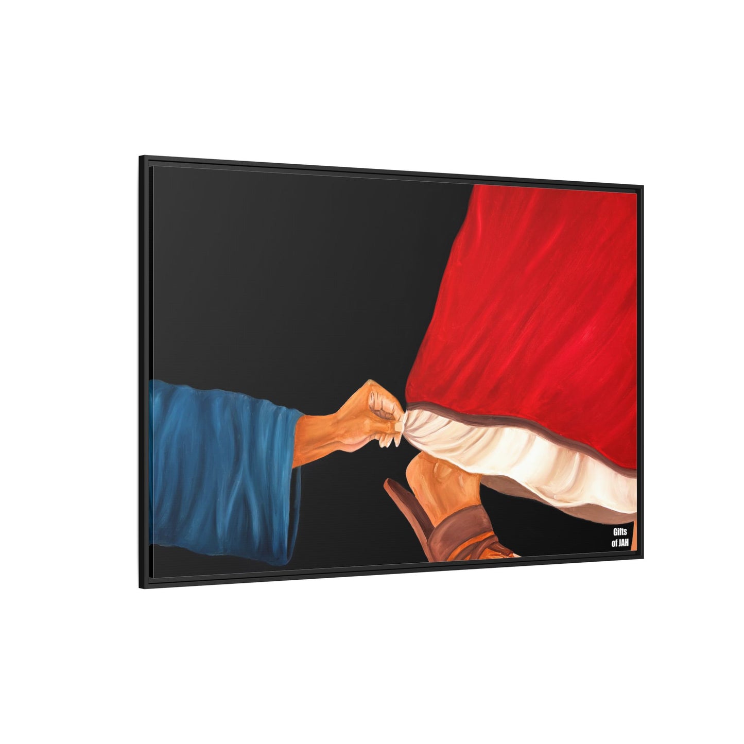 Faith's Silent Surrender Matte Canvas Framed Art